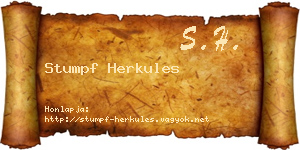 Stumpf Herkules névjegykártya
